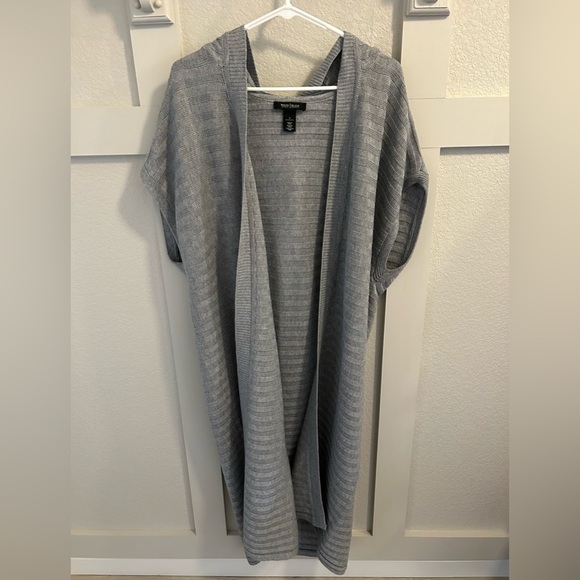 White House Black Market Sweaters - White House | Black‎ Market Vest Duster Hoodie